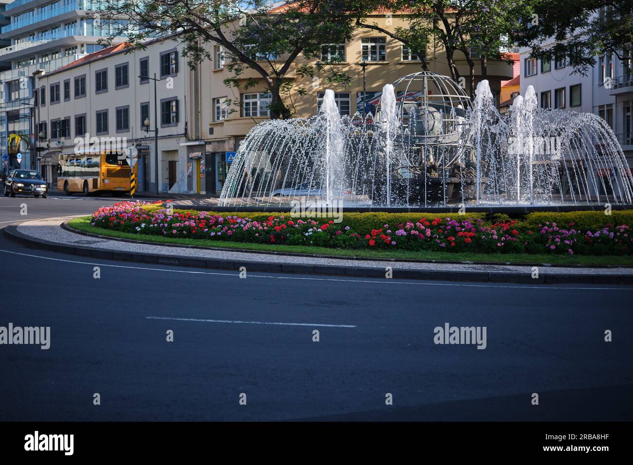 Fontana di Infante Avenue, isola di madeira, Portogallo Foto Stock