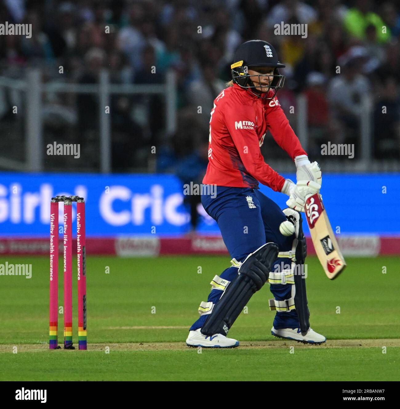 Lord’s Cricket Ground, Inghilterra. 8 luglio 2023. Danielle Wyatt dell'Inghilterra durante il terzo Vitality IT20 match tra Inghilterra Women e Australia Women. Credito: Nigel Bramley credito: Nigel Bramley/Alamy Live News Foto Stock