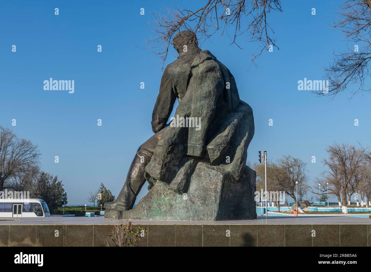 Monumento a Shevchenko, Aktau, Mar Caspio, Kazakistan Foto Stock