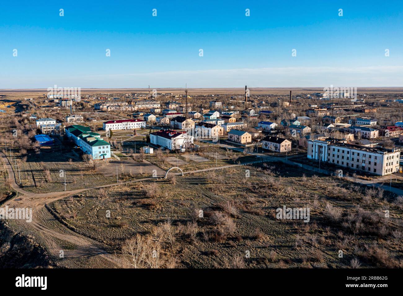 Aereo di Kurchatov, sede dei fomer del poligono di Semipalatinsk, Kazakistan Foto Stock