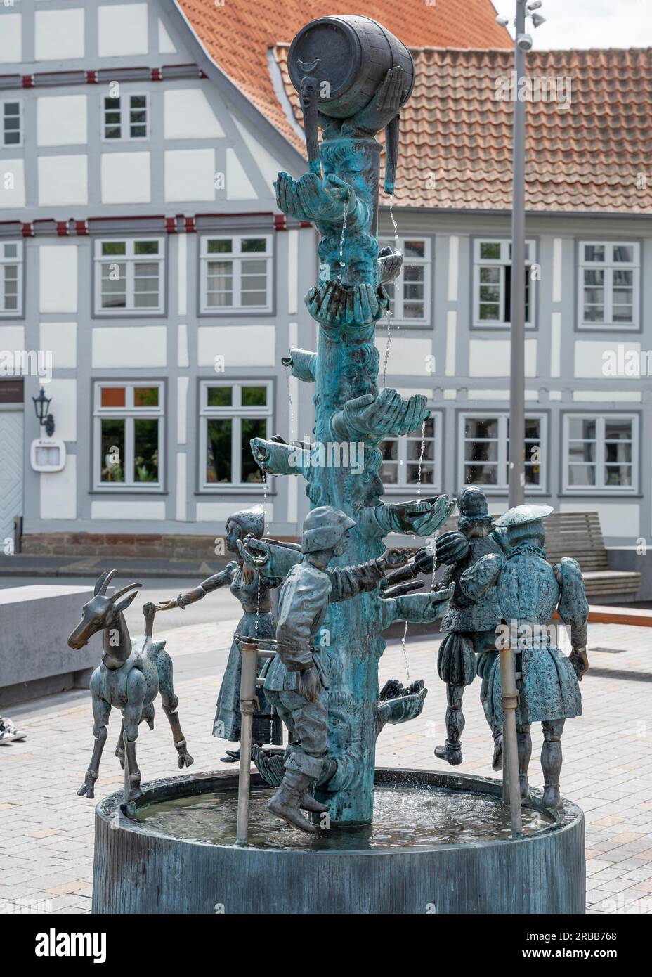 Fontana del Cancelliere Lemgo Germania Foto Stock