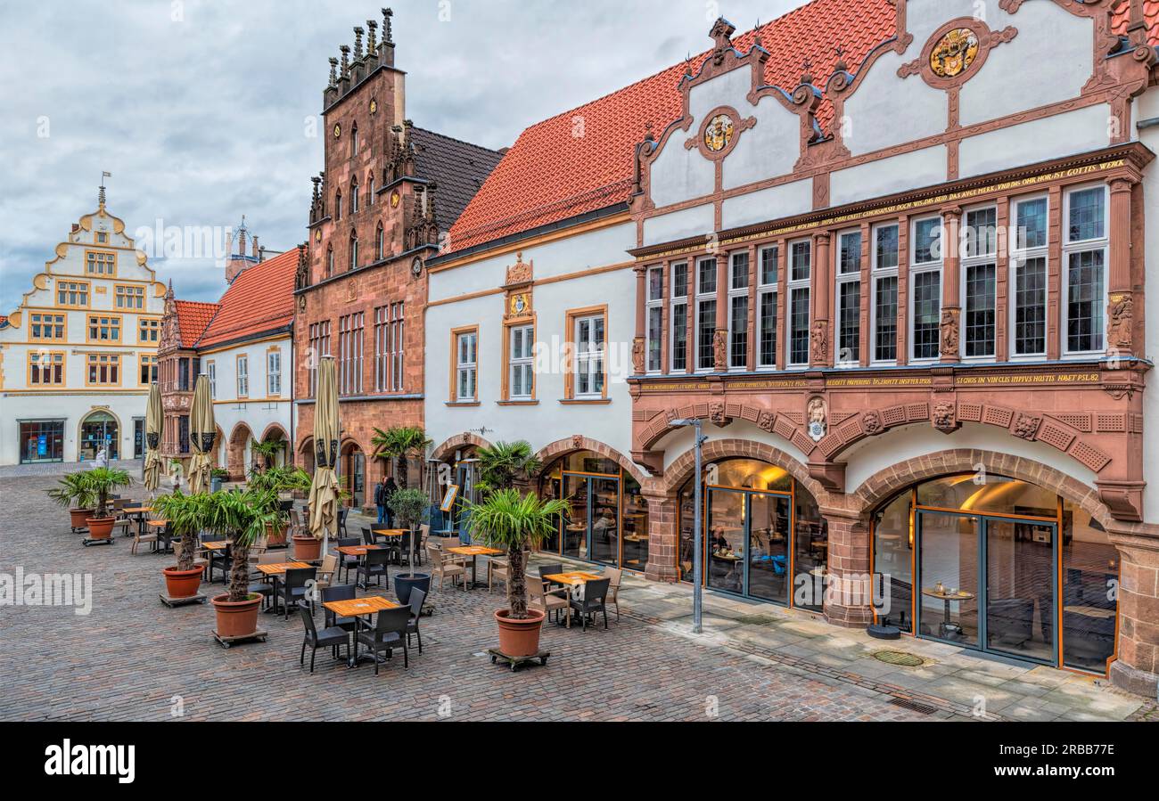 City Hall Market Place Lemgo Germania Foto Stock