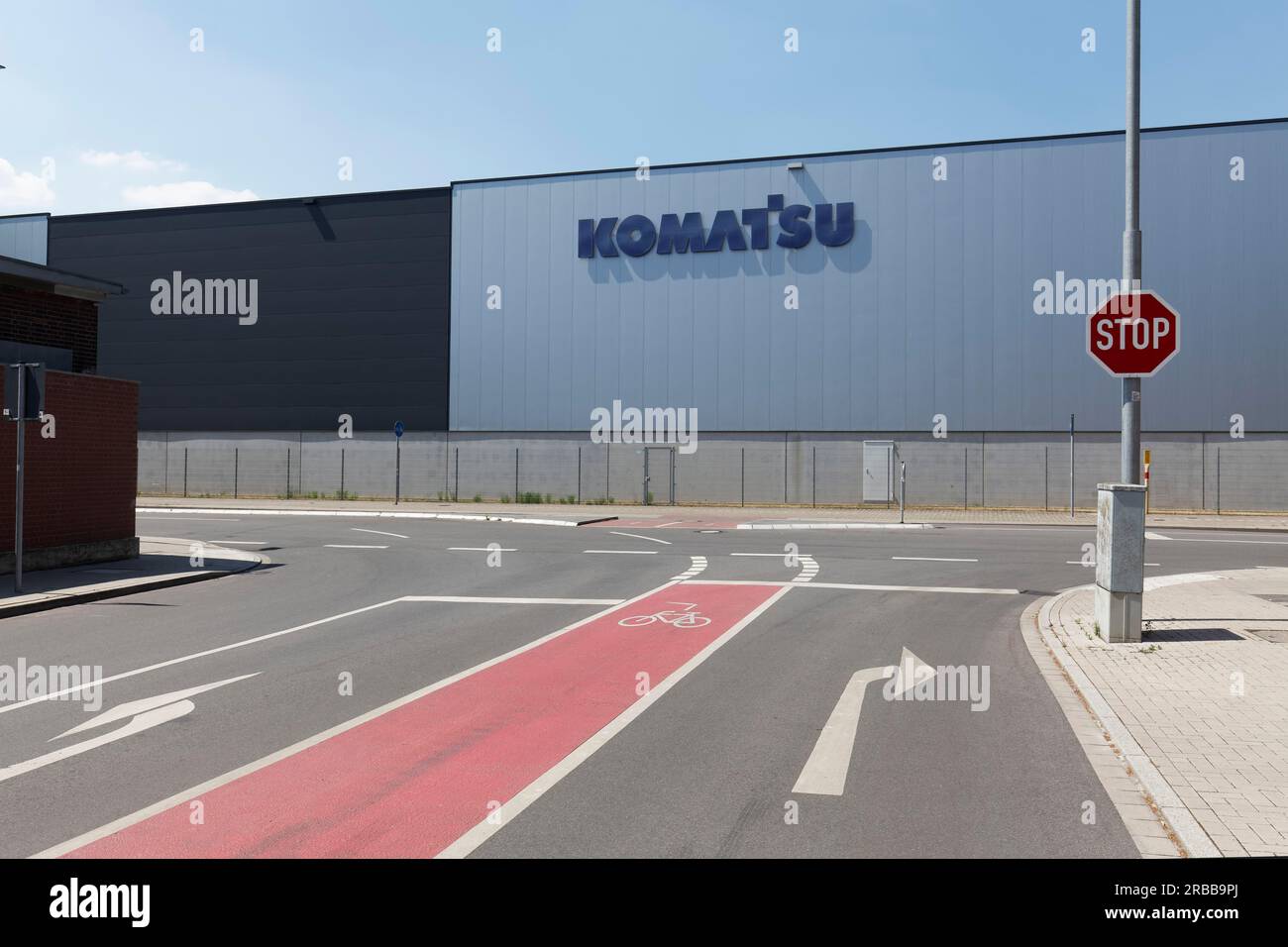 Komatsu Germany GmbH Mining Division, stabilimento di produzione per escavatori per attività minerarie, gruppo industriale giapponese, Duesseldorf, Renania settentrionale-Vestfalia Foto Stock