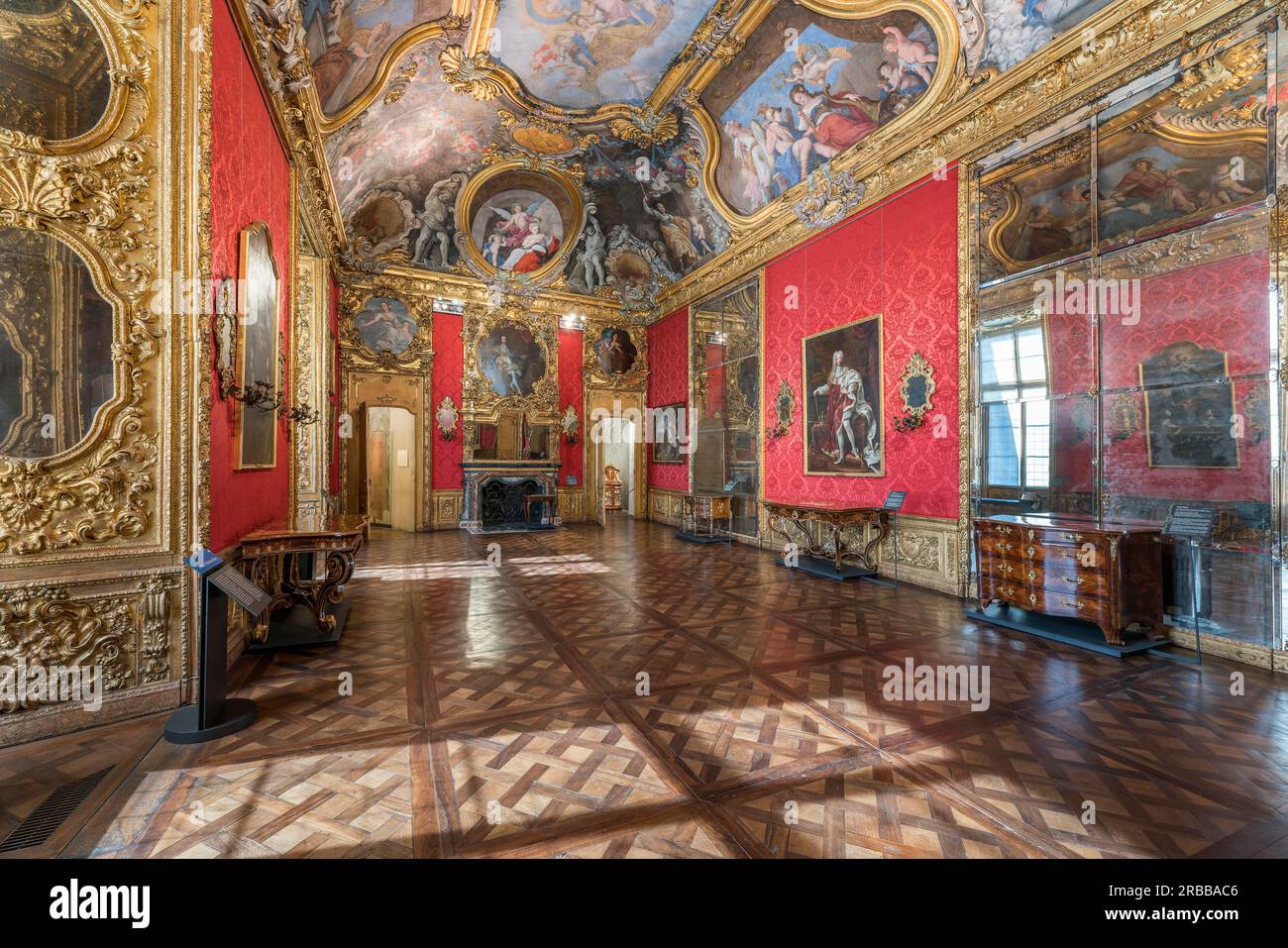 Camera della Madama reale, Rococò, Museo Civico di Arte Antica, Palazzo Madama, Torino, Piemonte, Italia, Sito patrimonio dell'umanità dell'UNESCO Foto Stock