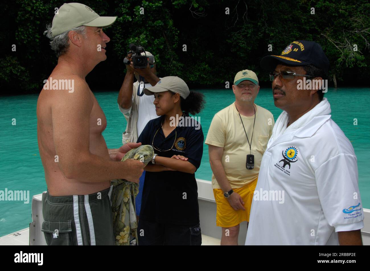 Tour delle isole del Pacifico: Visita del segretario Dirk Kempthorne e degli assistenti alle isole Palau, Repubblica di Palau Foto Stock
