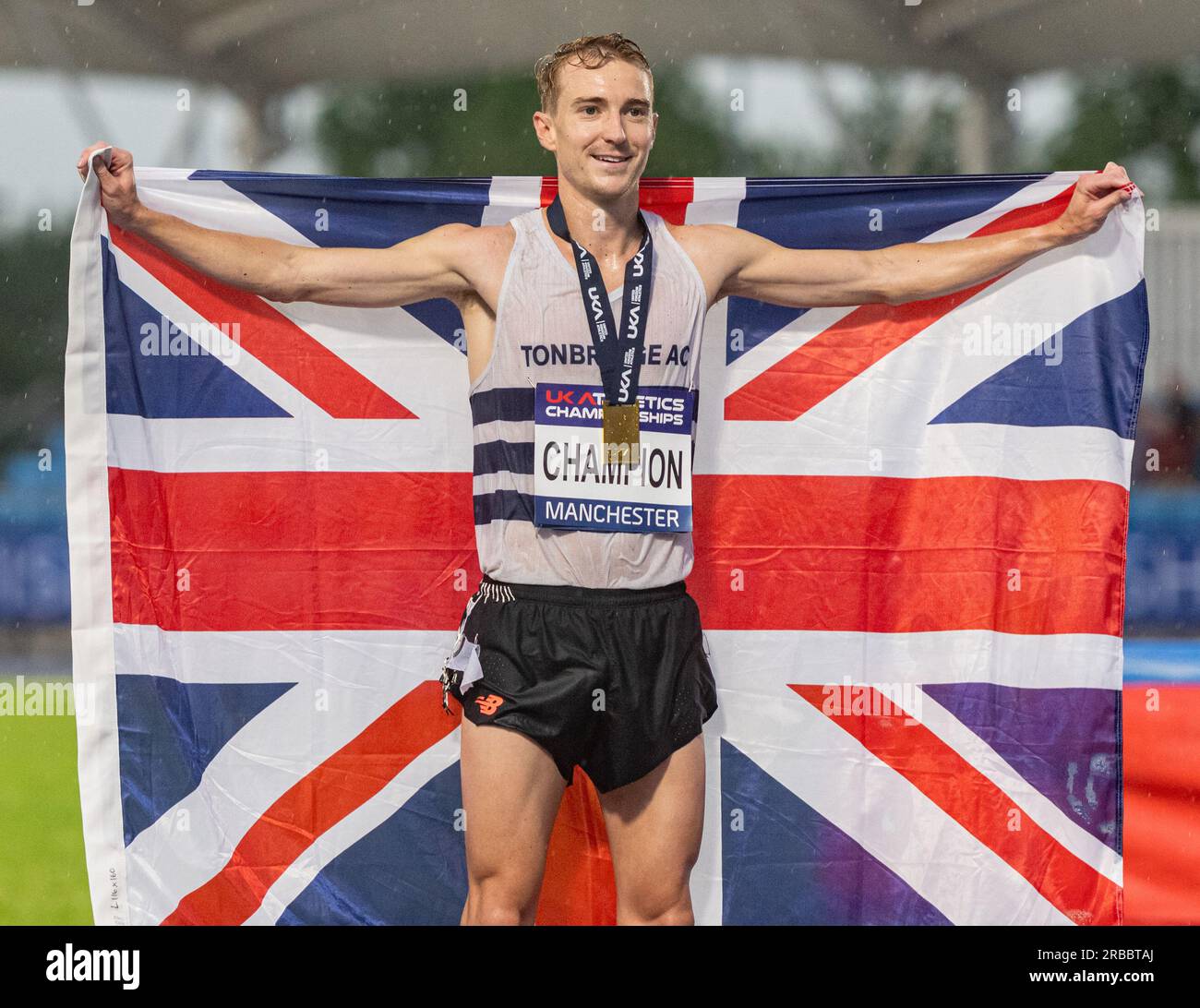 Manchester Regional Arena, Sportcity, Manchester, Regno Unito. 8 luglio 2023. Metri, durante i campionati britannici di atletica leggera 2023 alla Manchester Regional Arena. (Credit Image: Credit: Cody Froggatt/Alamy Live News Foto Stock