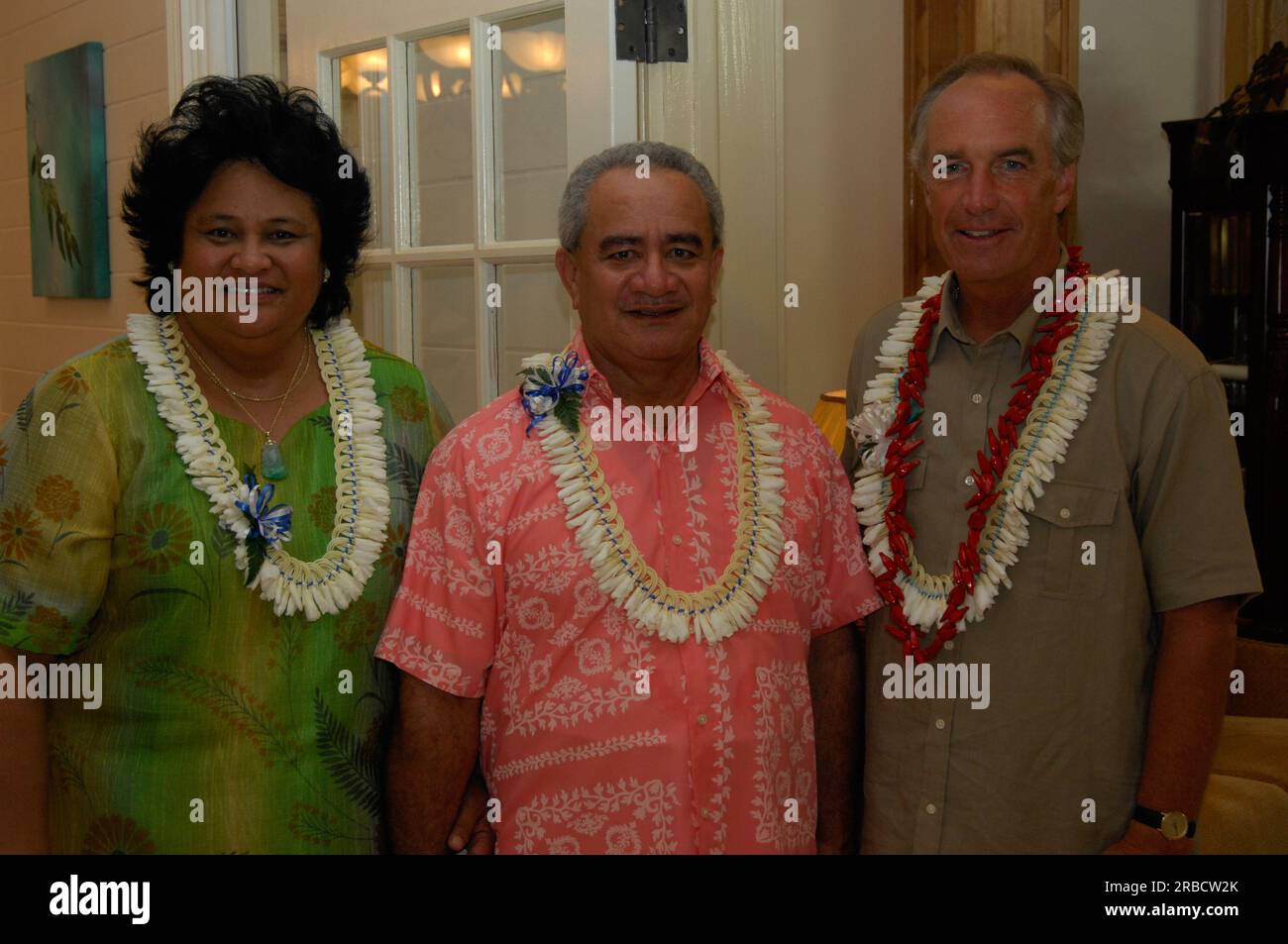 Tour delle isole del Pacifico: Visita del segretario Dirk Kemmpthorne e degli assistenti alle Samoa americane, Stati Uniti Territorio Foto Stock