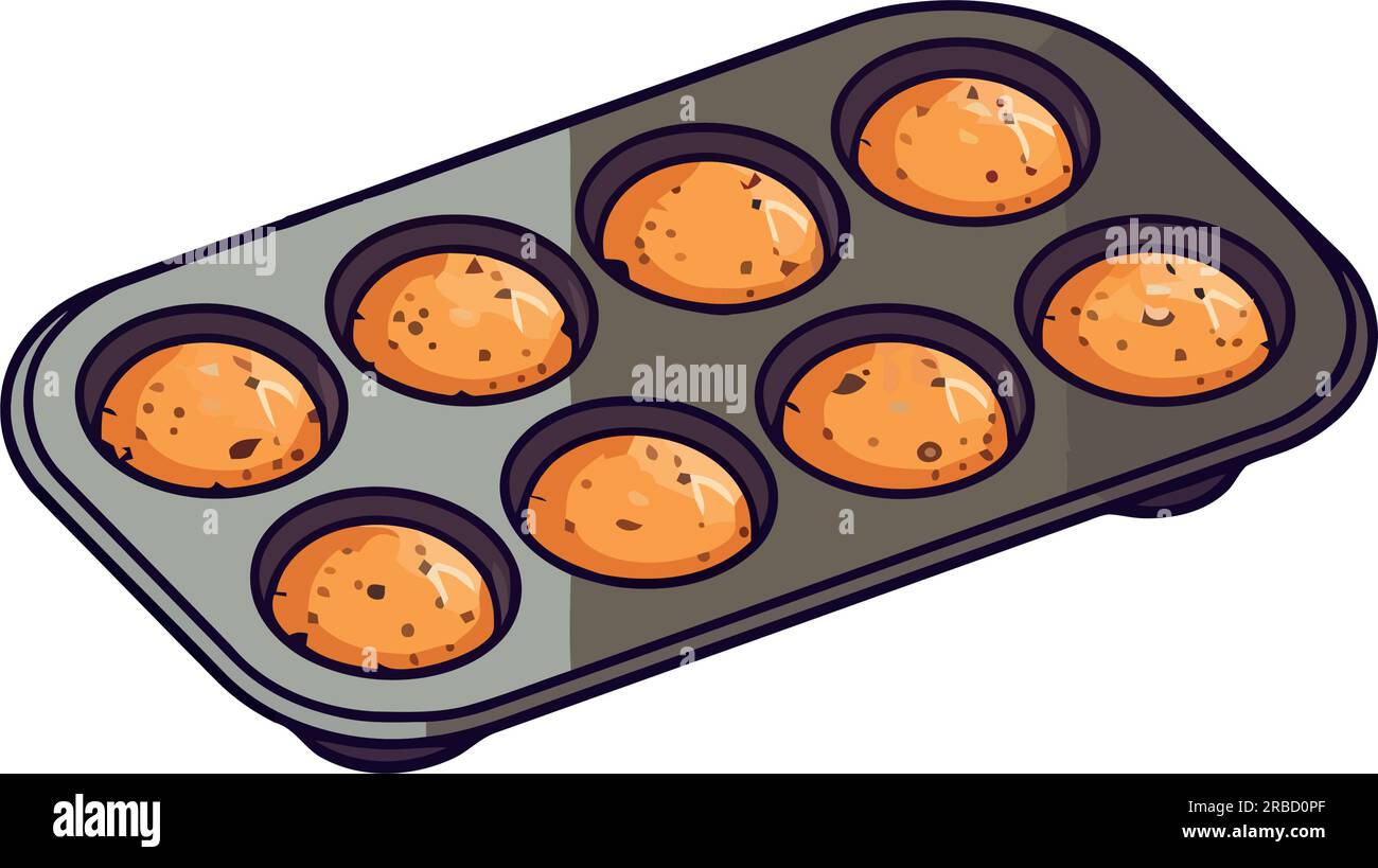 Icona cupcake freschi, simbolo di alimentazione sana Illustrazione Vettoriale