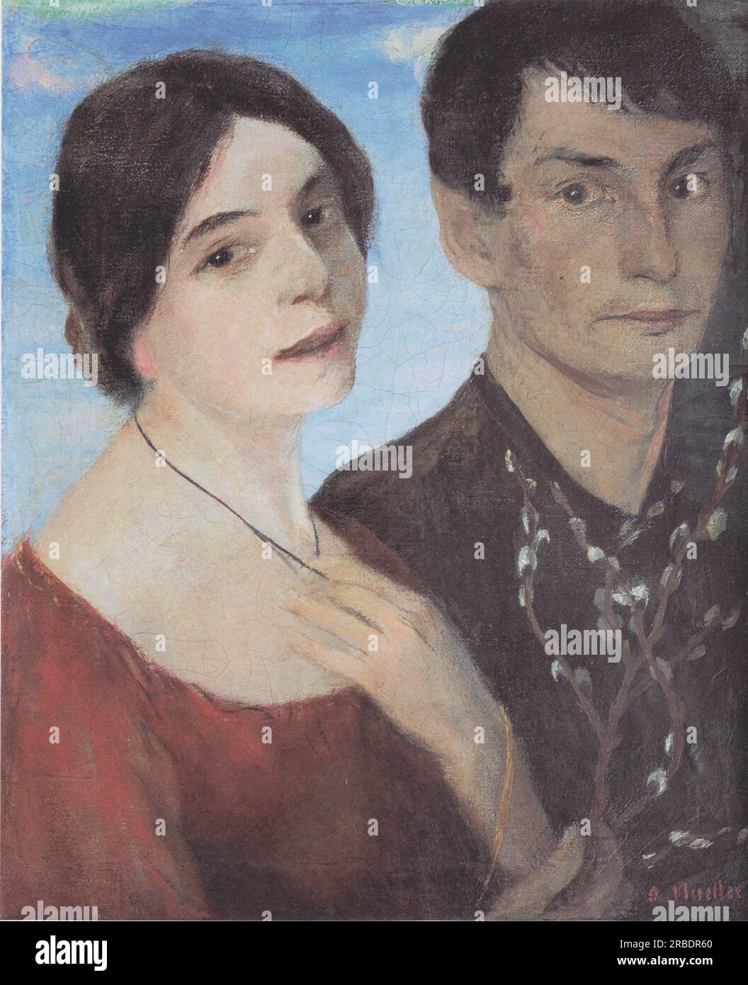 Liebesfrühling II (doppelbildnis Maschka und otto Mueller) 1903 di otto Mueller Foto Stock