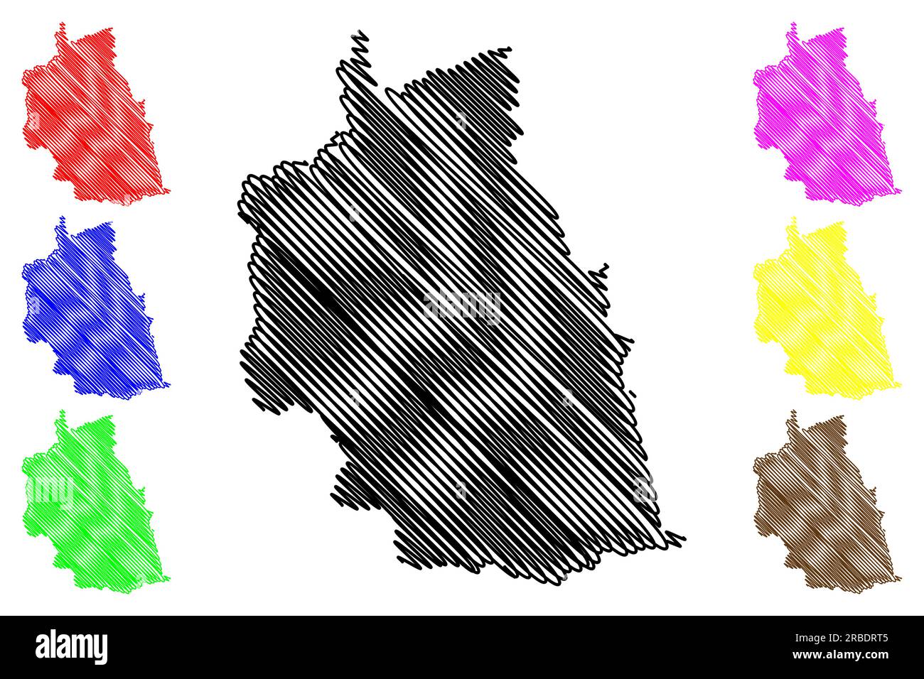Chelmsford distretto non-metropolitano, Borough, città (Regno Unito di Gran Bretagna e Irlanda del Nord, contea cerimoniale Essex, Inghilterra) mappa vecto Illustrazione Vettoriale