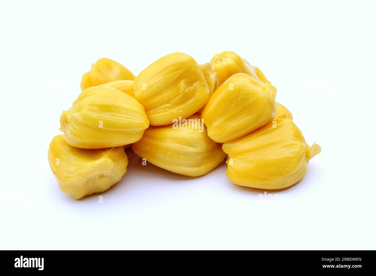 Jackfruit freschi su sfondo bianco vista ravvicinata Foto Stock