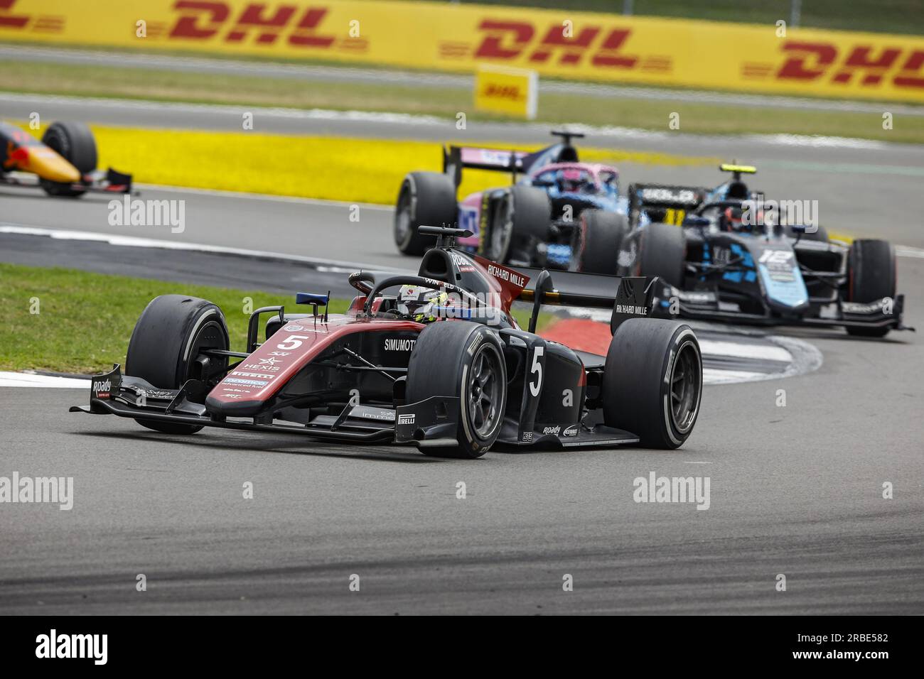 05 POURCHAIRE Theo (fra), ART Grand Prix, Dallara F2, azione durante l'ottava prova del Campionato FIA di Formula 2 2023 dal 7 al 9 luglio 2023 sul circuito di Silverstone, a Silverstone, Regno Unito Foto Stock
