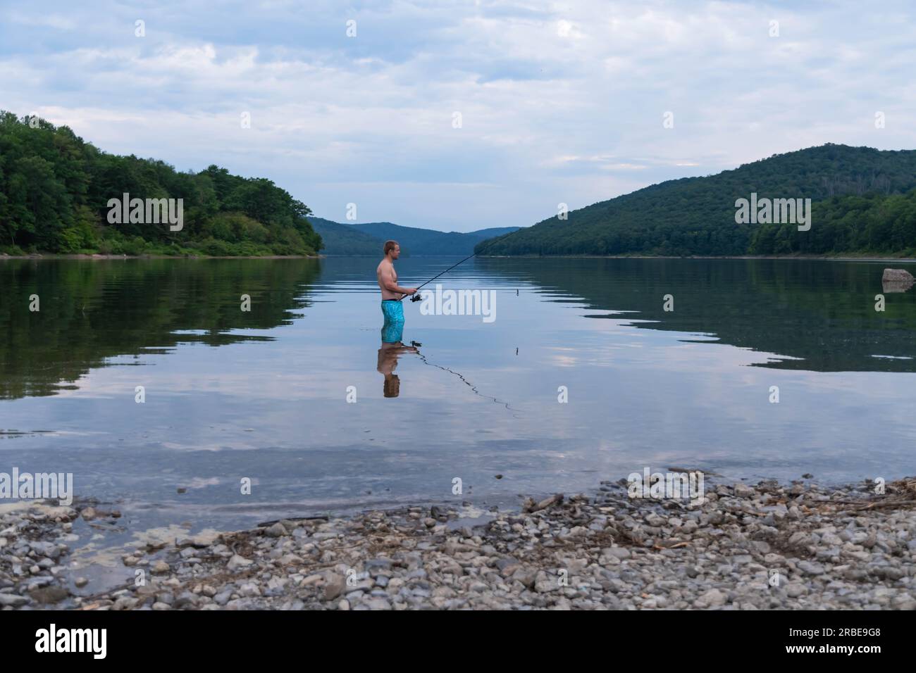 Foresta statale di Allegheny visualizza l'immagine dello spazio delle copie per le vacanze estive Foto Stock