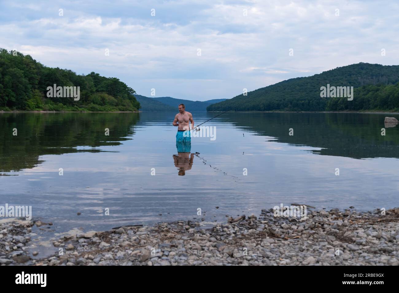 Foresta statale di Allegheny visualizza l'immagine dello spazio delle copie per le vacanze estive Foto Stock