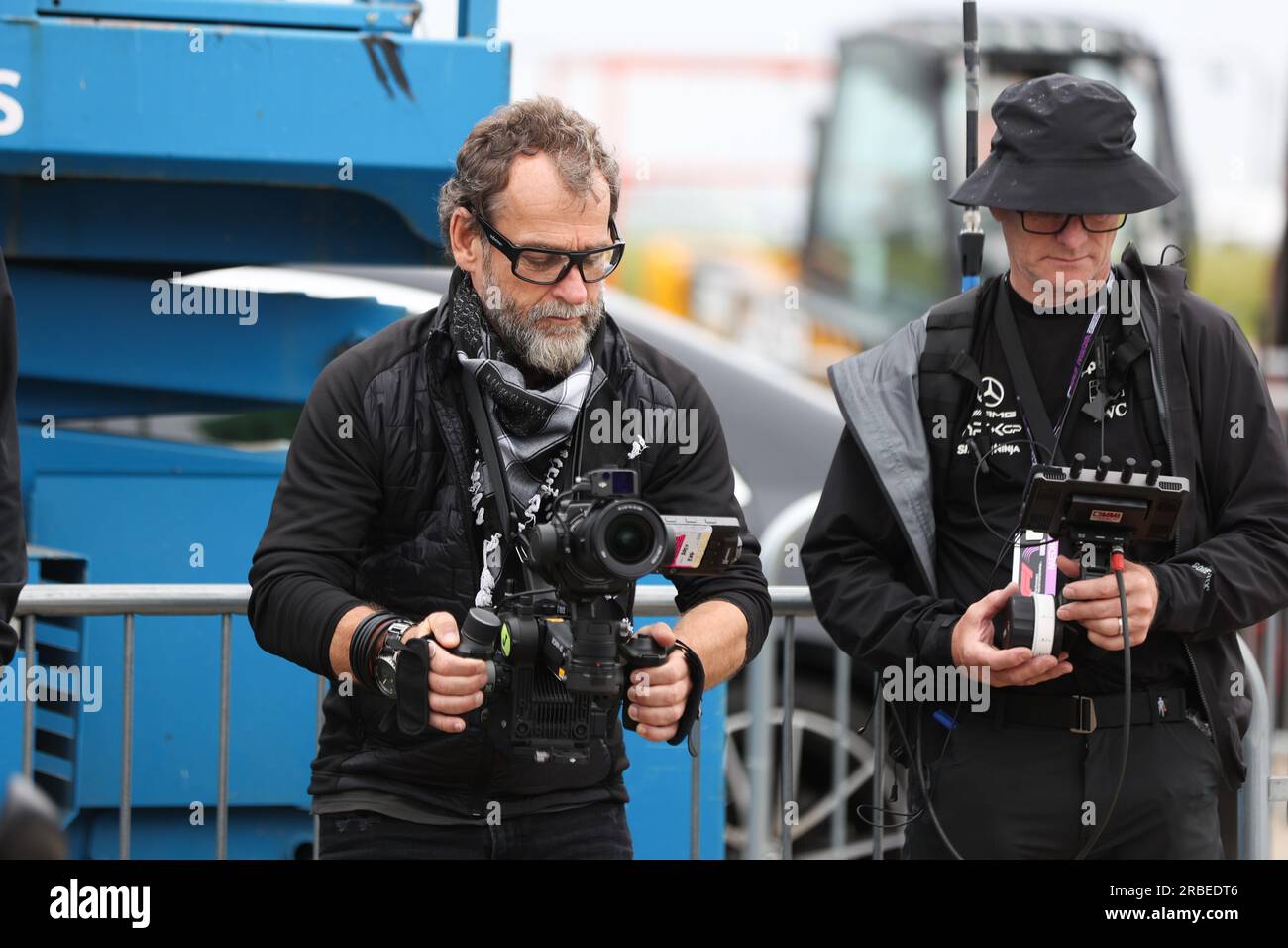 BIELAN Lucas, direttore della fotografia, DOP, per il prossimo F1 Film, Movie by Apple Studios / Bruckheimer Films, ritratto durante il Gran Premio britannico di Formula 1 2023 Aramco, decimo round del Campionato Mondiale di Formula 1 2023 dal 7 al 9 luglio 2023 sul circuito di Silverstone, a Silverstone, Regno Unito Foto Stock