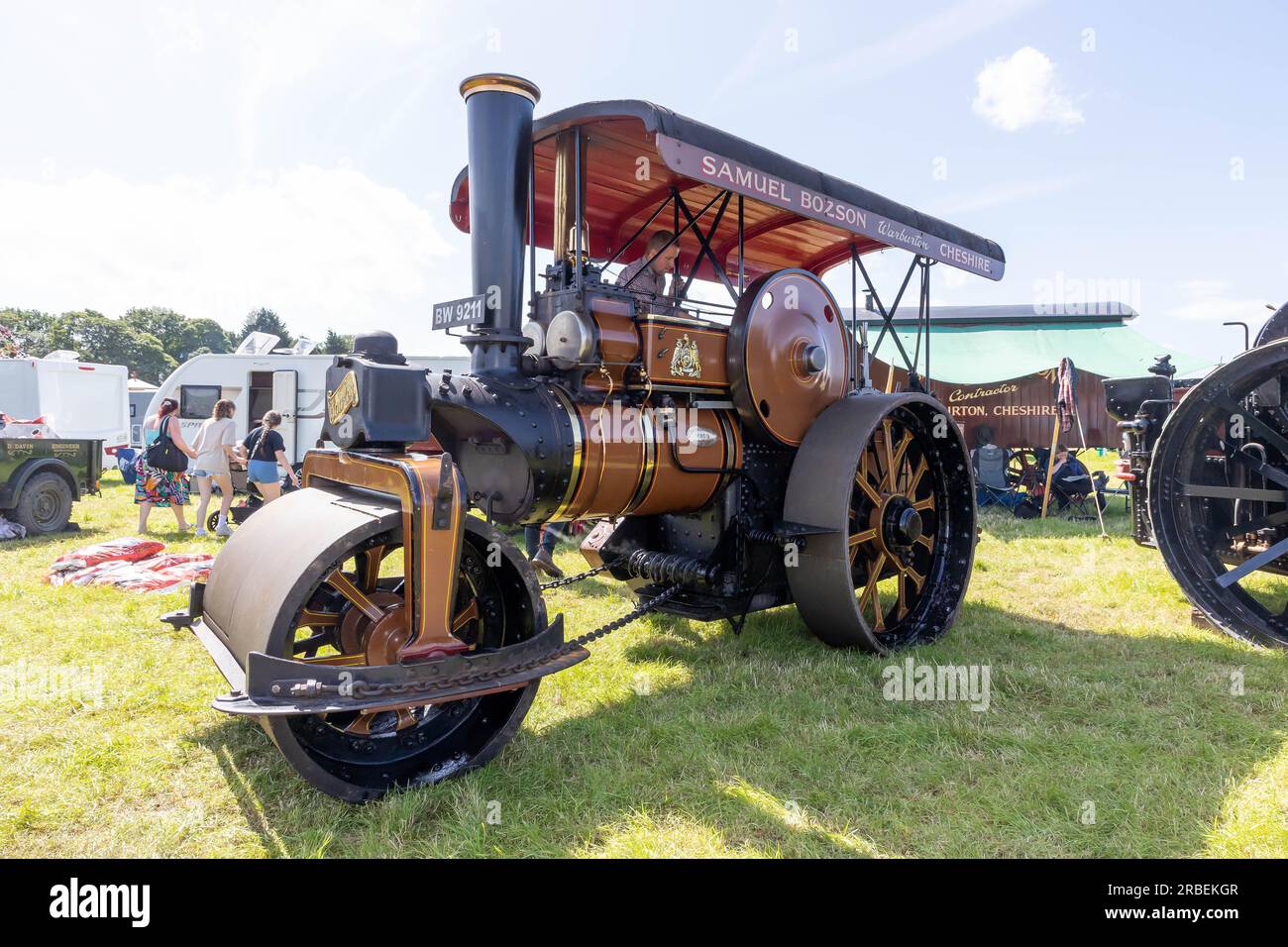 Daresbury, nr Warrington, Cheshire, Inghilterra - 9 luglio 2023 - la Cheshire Steam Fair è un evento annuale che si svolge a Daresbury, vicino a Warrington, Cheshire. L'evento è stato istituito per oltre 30 anni ed è uno dei principali eventi a vapore nel Cheshire. Questa macchina di John Fowler di Leeds è ora a Warburton, Cheshire Foto Stock