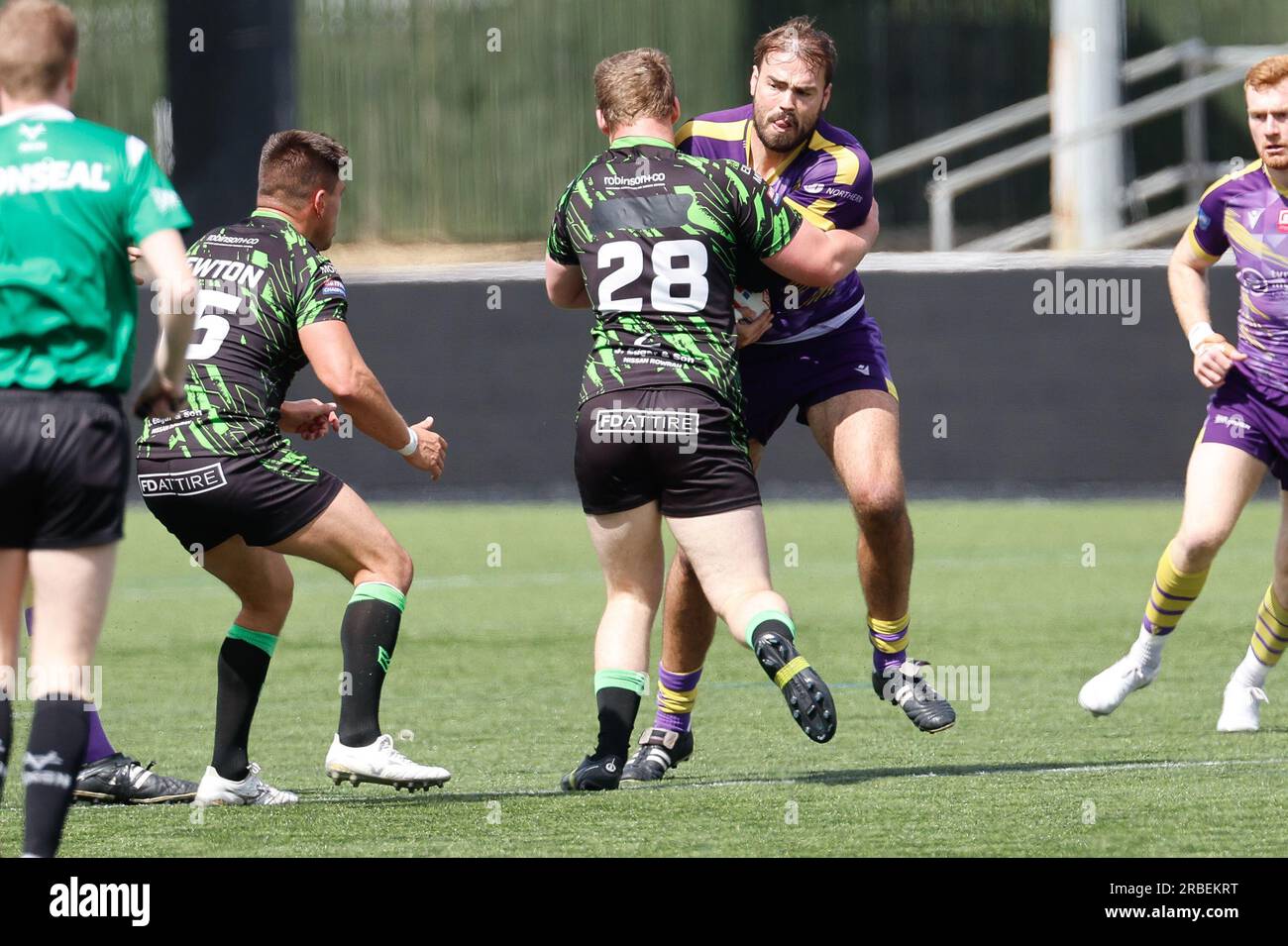 Newcastle, Regno Unito. 11 giugno 2023. Ted Chapelhow del Newcastle Thunder in azione durante il match per il BETFRED Championship tra Newcastle Thunder e Whitehaven RLFC a Kingston Park, Newcastle, domenica 9 luglio 2023. (Foto: Chris Lishman | mi News) crediti: MI News & Sport /Alamy Live News Foto Stock