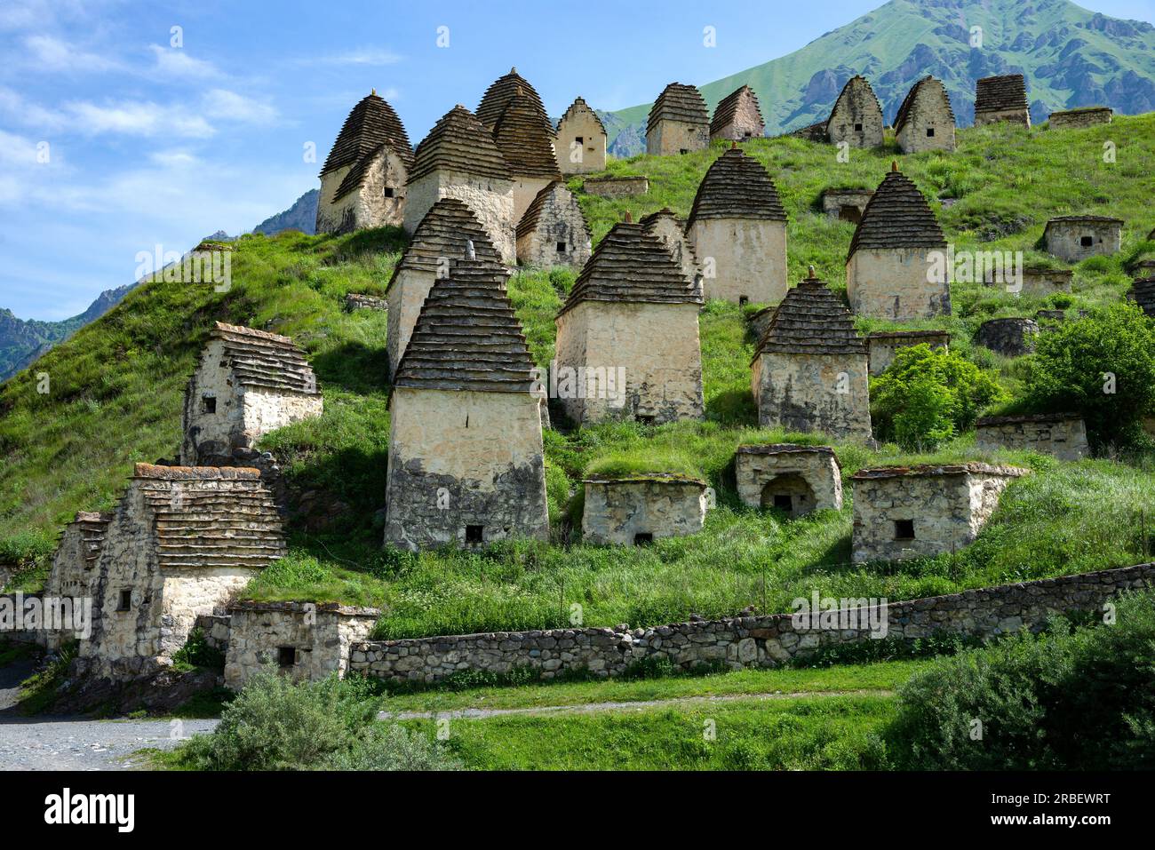 Il complesso della tomba di Dargavs. Ossezia del Nord-Alania Foto Stock