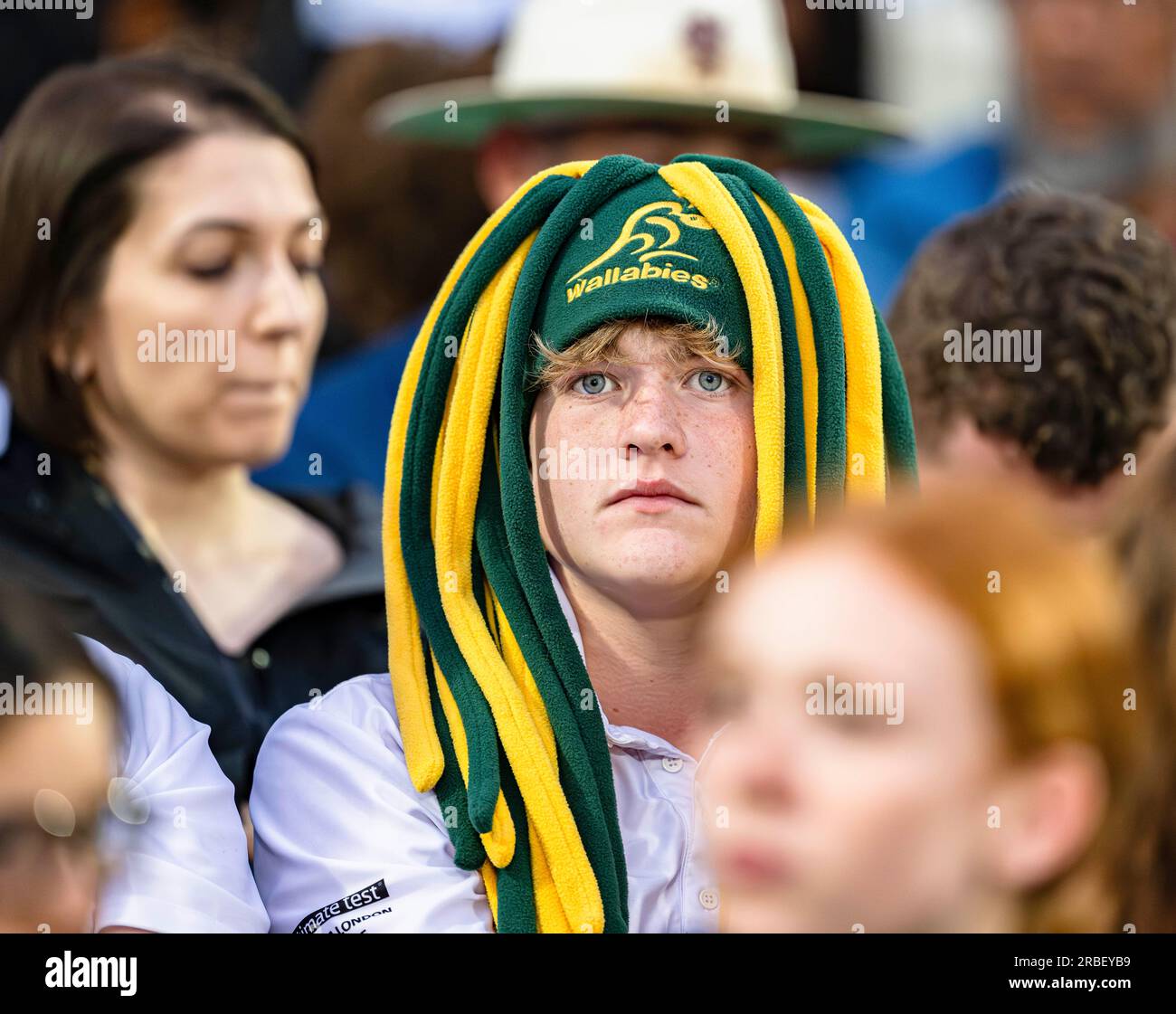 LONDRA, REGNO UNITO. 8 luglio 2023. Un supporto Australia Team durante England Women contro Australia Women - 3rd IT20 al Lord's Cricket Ground sabato 8 luglio 2023 a LONDRA INGHILTERRA. Crediti: Taka Wu/Alamy Live News Foto Stock