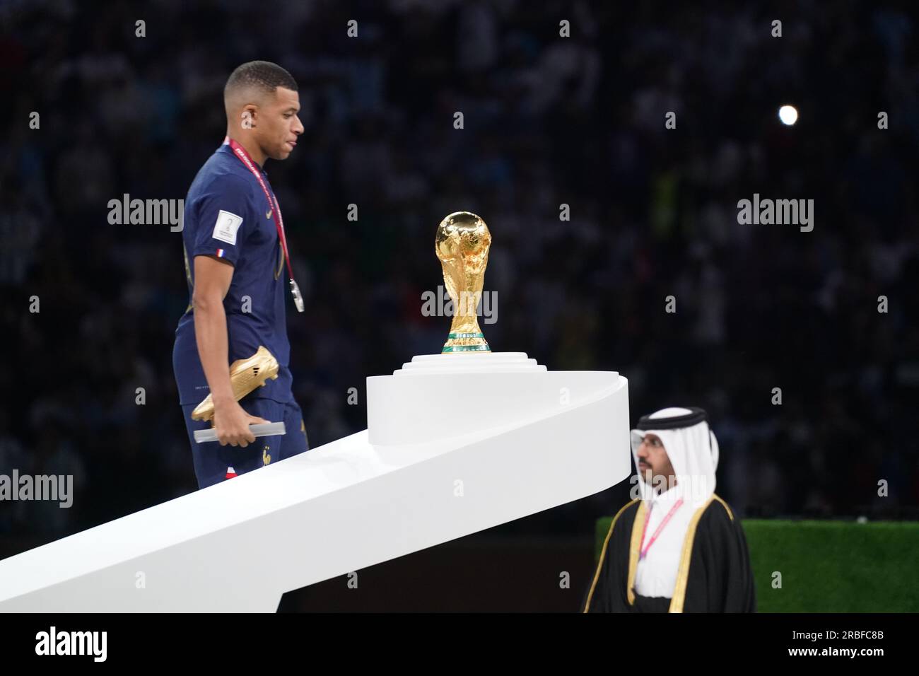 Lusail, Qatar, diciottesimo. Dicembre 2022. La rabbia dei giocatori francesi. Argentina contro Francia, partita 64, finale della Coppa del mondo FIFA Qatar 2022.. CR Foto Stock