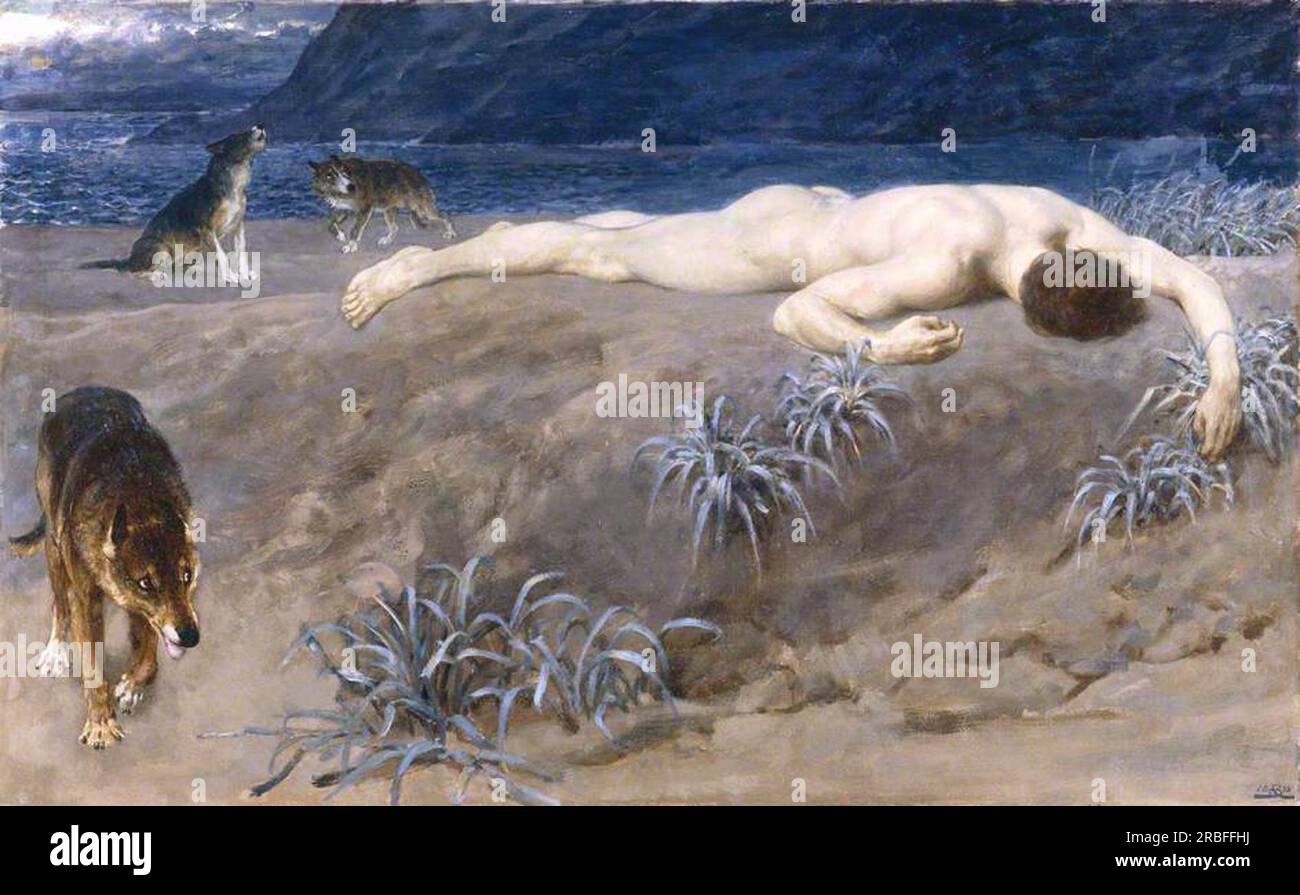 Dead Hector 1892 di Briton Riviere Foto Stock