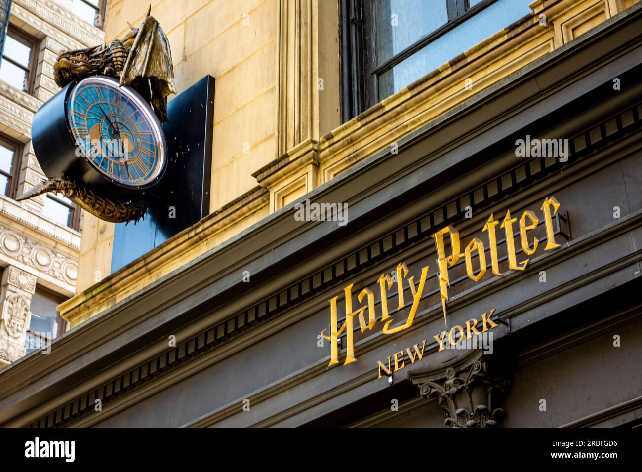 Harry Potter Store sulla Fifth Avenue nel Flatiron District, New York City, NY, Stati Uniti Foto Stock