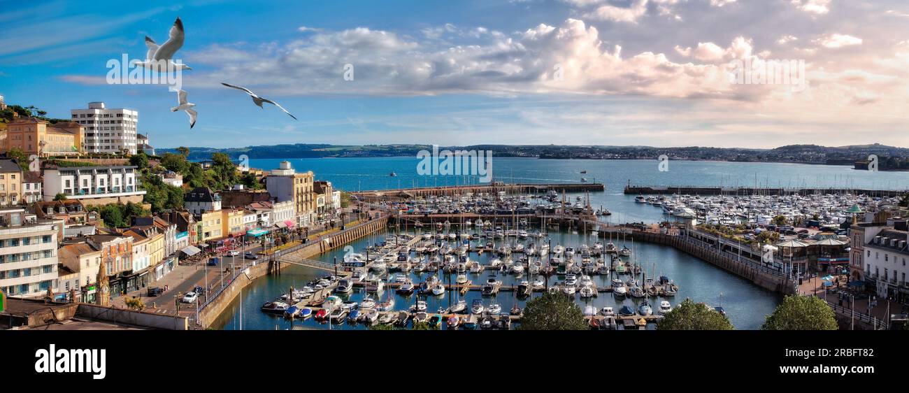 GB - DEVON: Vie panoramiche del porto di Torquay di Edmund Nagele FRPS Foto Stock