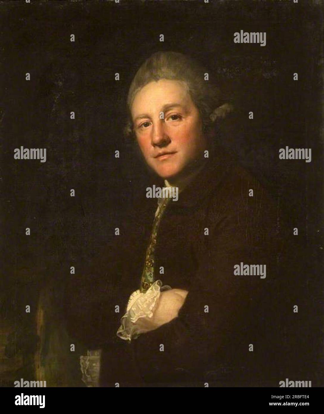 Thomas Rackett il Vecchio (c.1725–1799) 1776 di George Romney Foto Stock