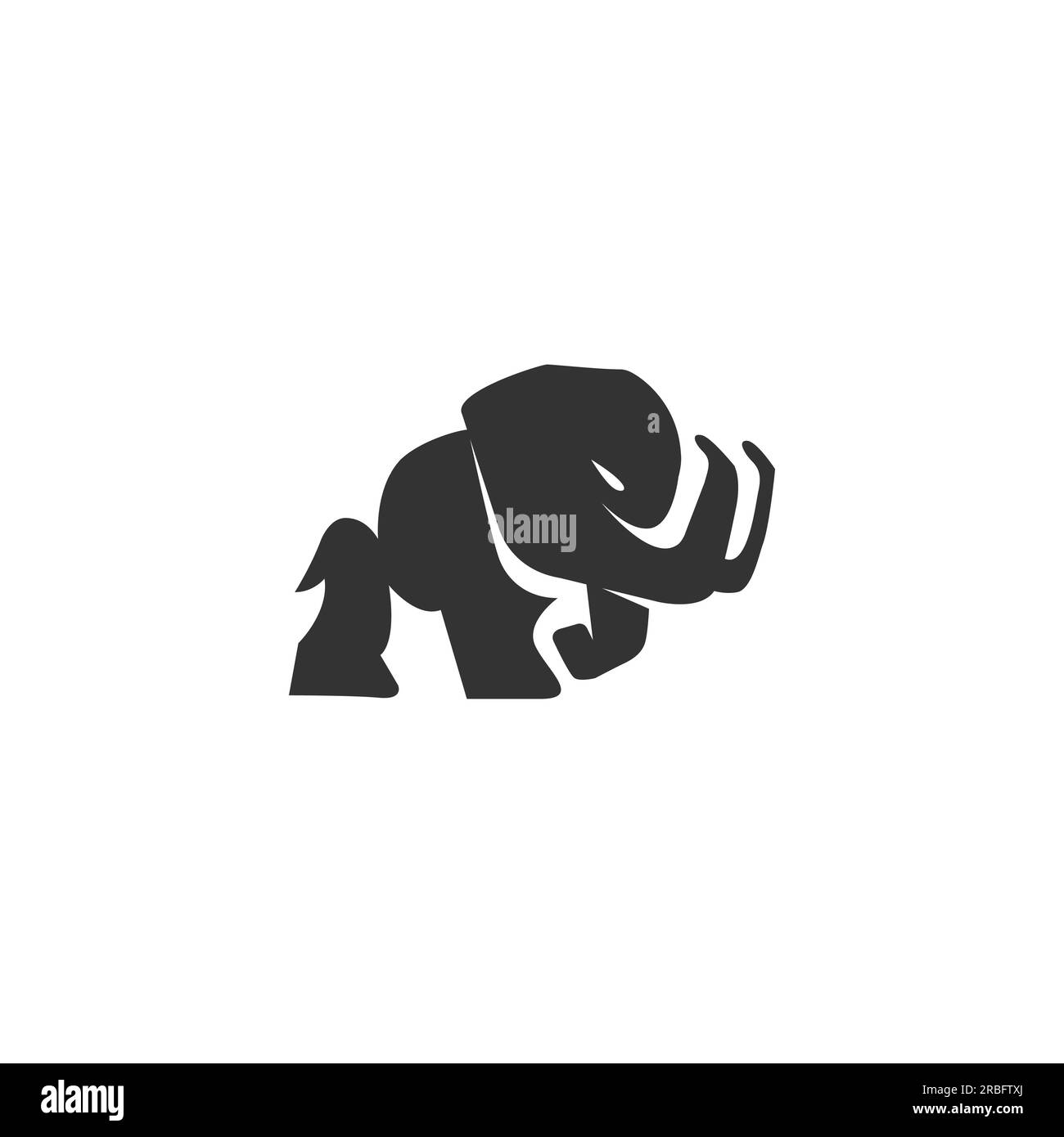Logo mammoth per la vostra azienda, logo semplice e pulito.EPS 10 Illustrazione Vettoriale