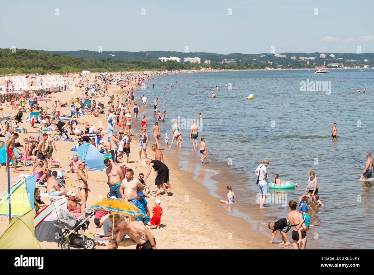 Danzica Brzezno Beach, Danzica, Polonia Foto Stock