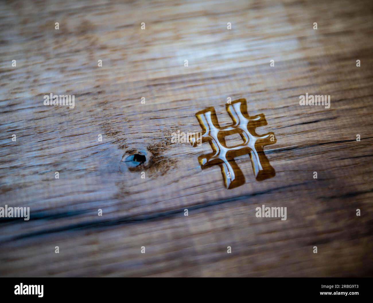 #hashtag water drop Foto Stock