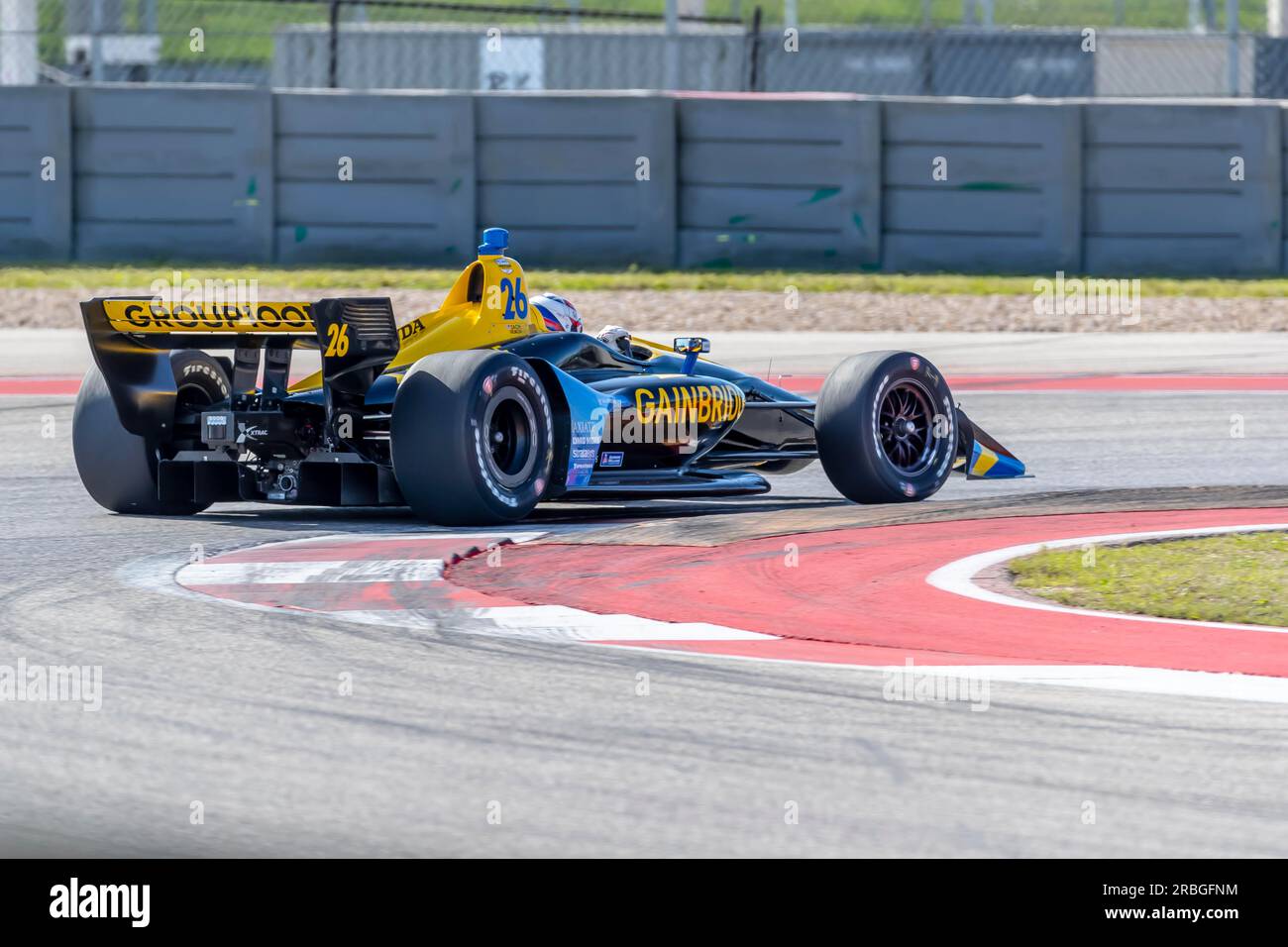 ZACH VEACH (26) dello United Said passa attraverso le curve durante le prove di prova per l'IndyCar Spring test al Circuit of the Americas di Austin, Texas Foto Stock