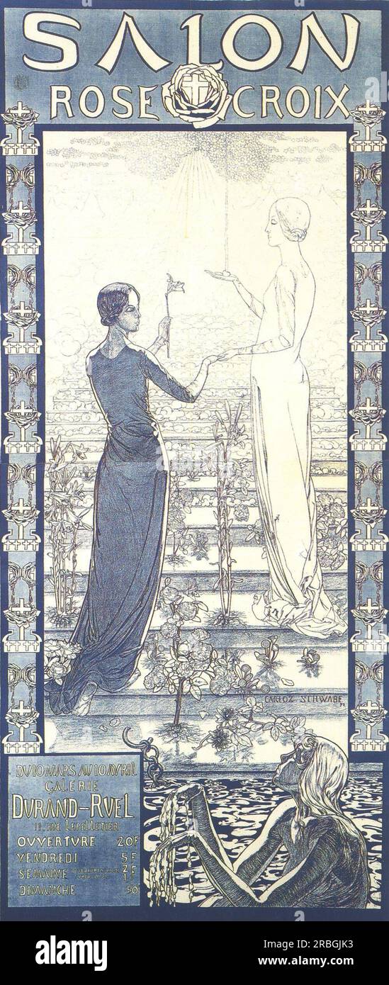 Salon De la Rose+Croix 1892 di Carlos Schwabe Foto Stock