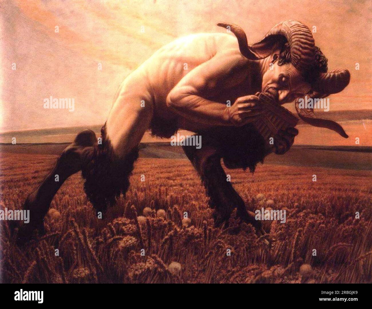 The Faun 1923 di Carlos Schwabe Foto Stock