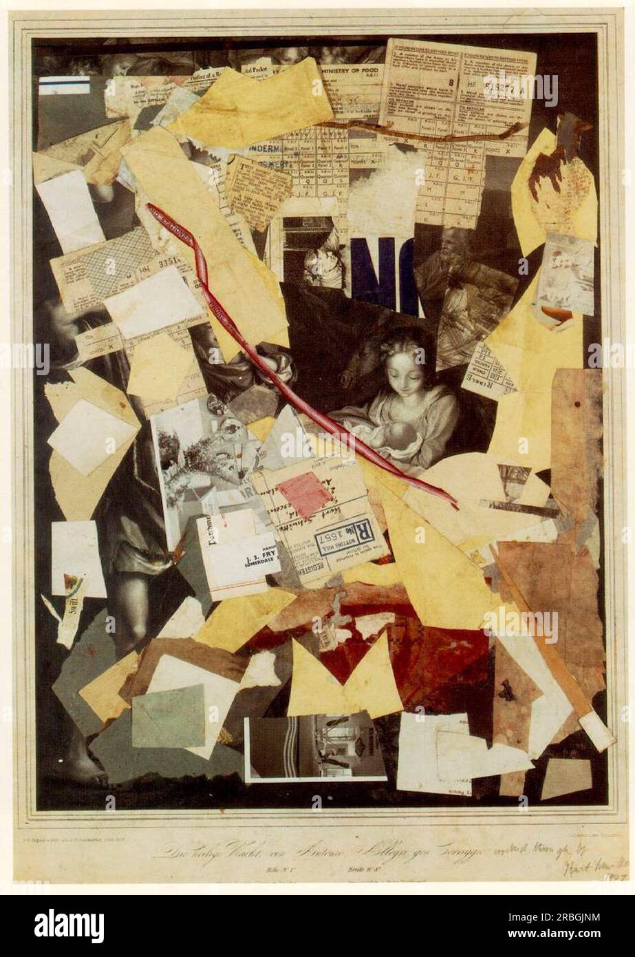 La notte Santa di Antoni Allegri, conosciuta come Correggio... 1947 di Kurt Schwitters Foto Stock