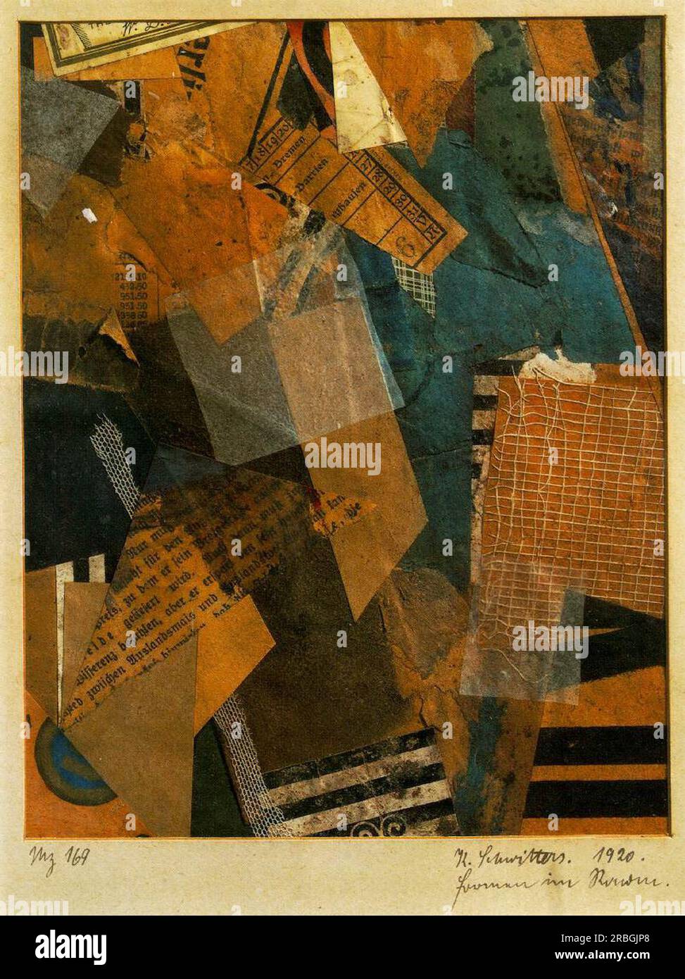 Forms in Space 1920 di Kurt Schwitters Foto Stock
