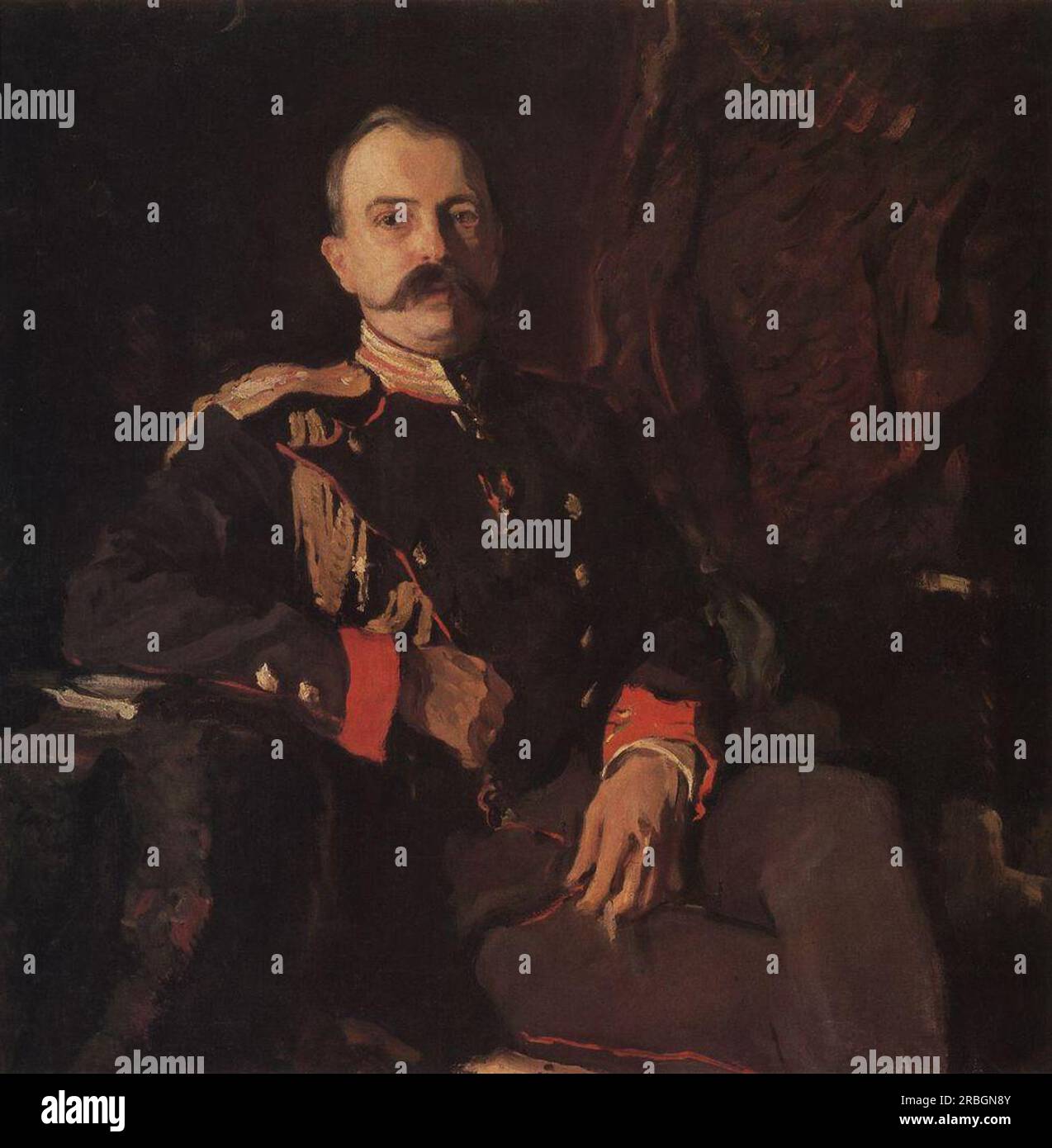 Ritratto del Granduca Georgy Mikhailovich 1901 di Valentin Serov Foto Stock