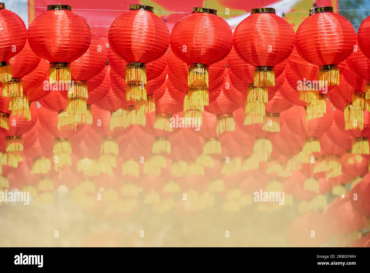 lanterna cinese di capannone nell'area di chinatown. Foto Stock