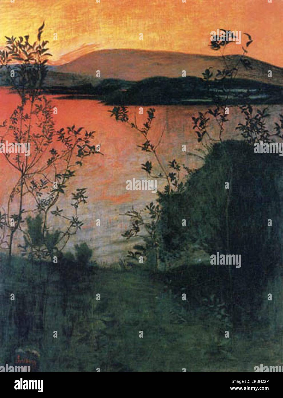 Noite 2 c.1905; Norvegia di Harald Sohlberg Foto Stock