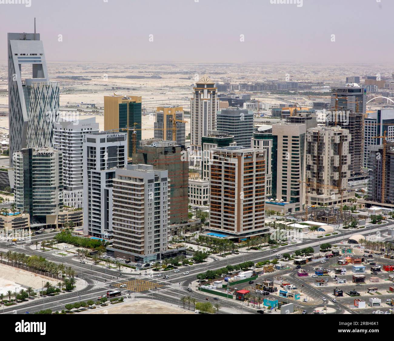 Boom edilizio a Doha, Qatar Foto Stock