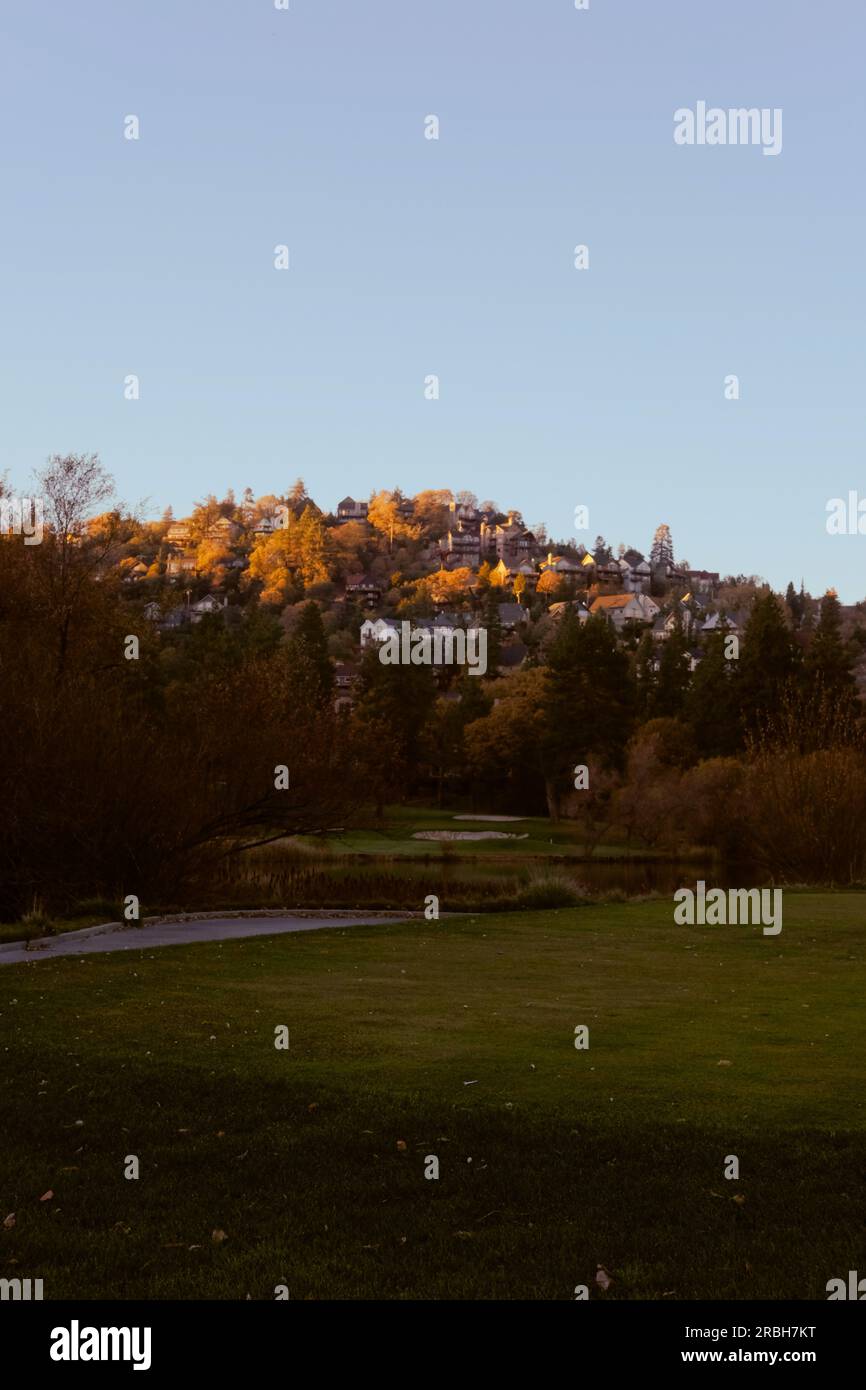 Passeggiata sul campo da golf Foto Stock