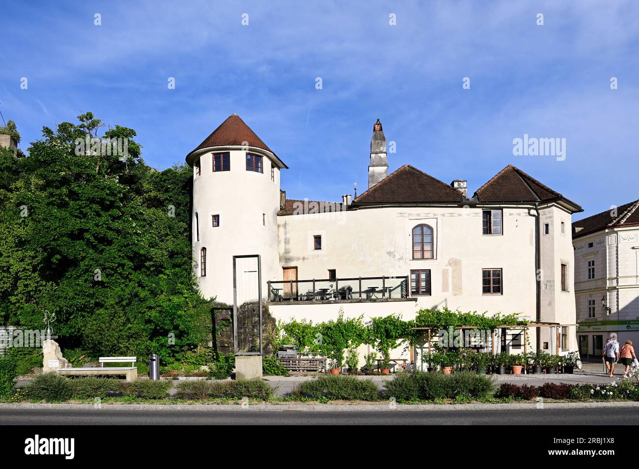 Melk, Wachau, bassa Austria, Austria. 4 luglio 2023. Il cancello di sabbia a Melk Foto Stock