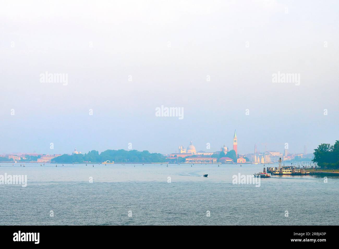 In avvicinamento a Venezia Foto Stock