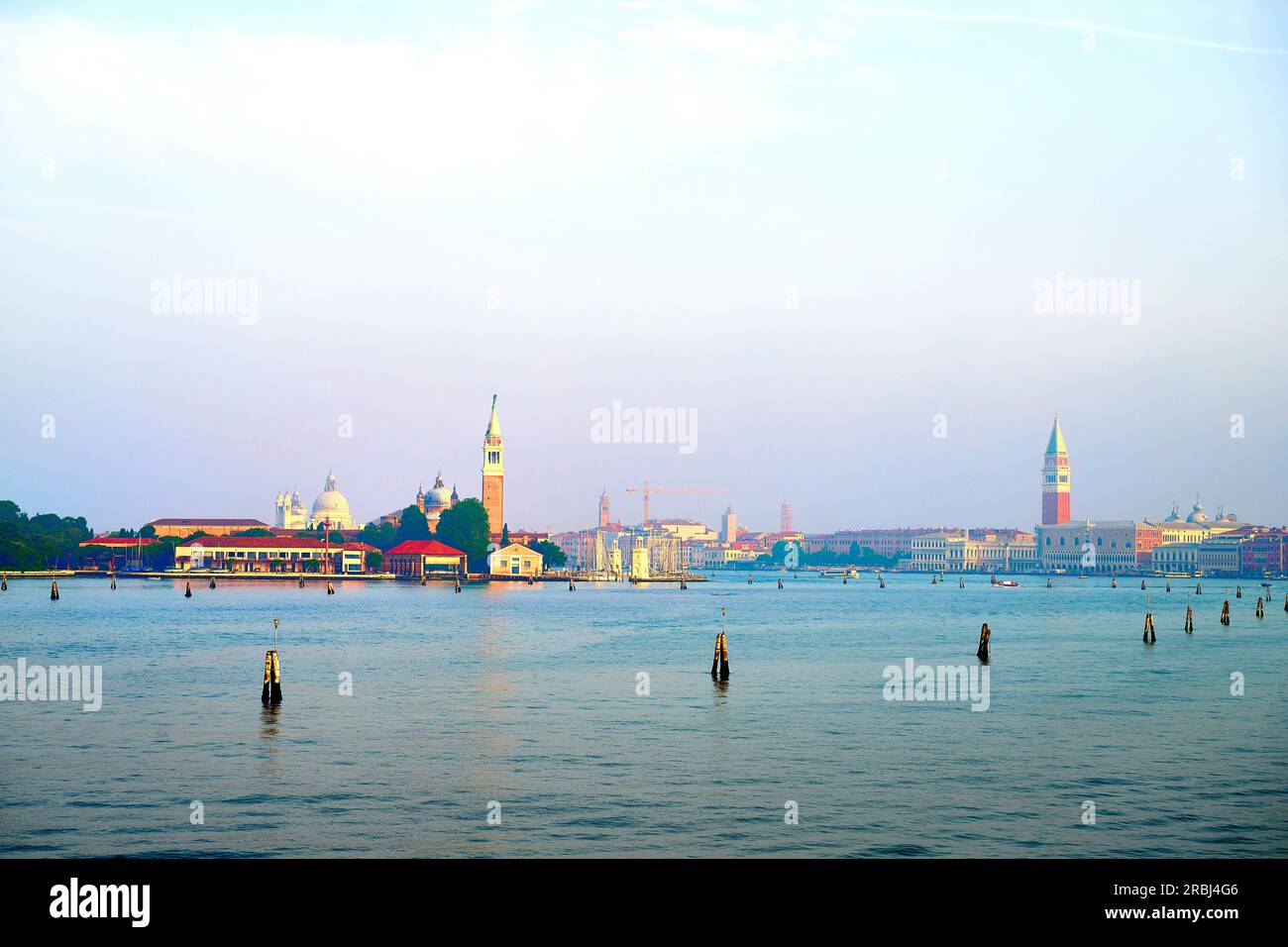 In avvicinamento a Venezia Foto Stock