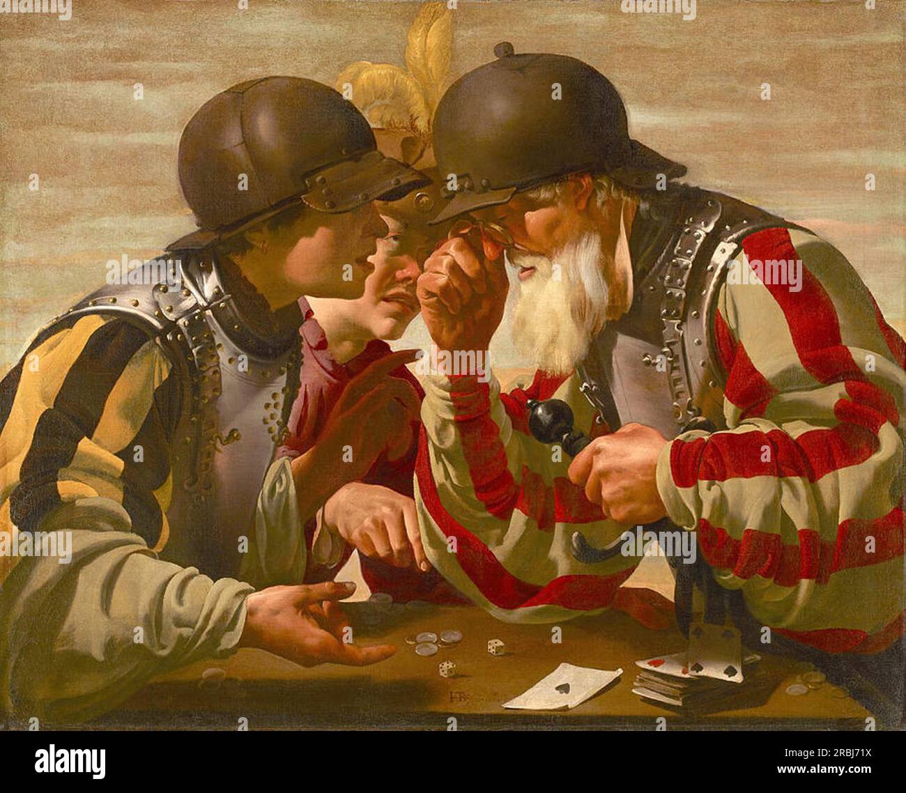 The Gamblers di Hendrick Terbrugghen Foto Stock