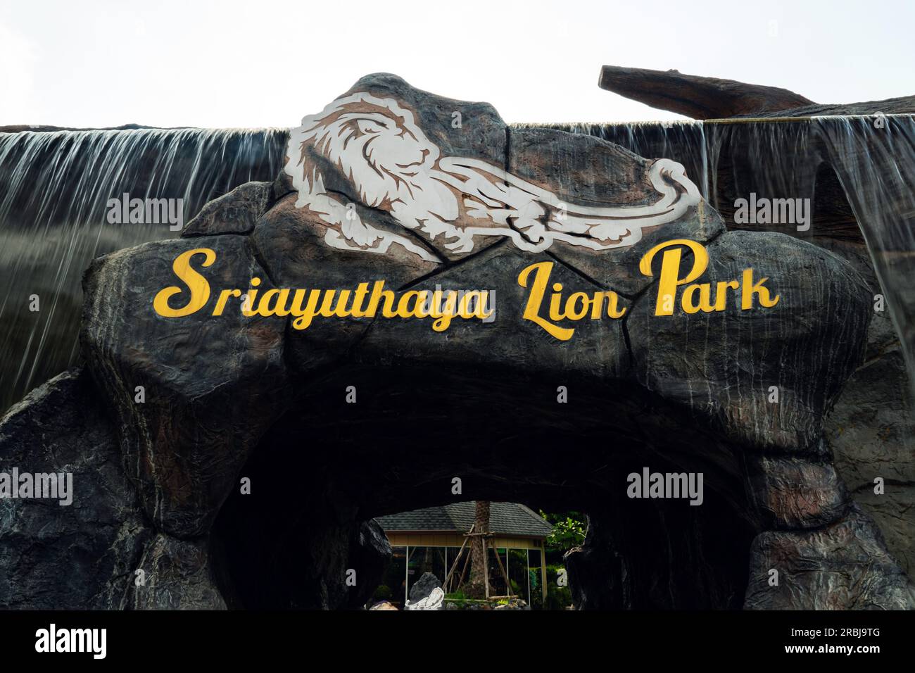 titolo: parco dei leoni sriayuthaya, zoo in thailandia. ayutthaya Thailandia. 30 maggio 2023. Foto Stock