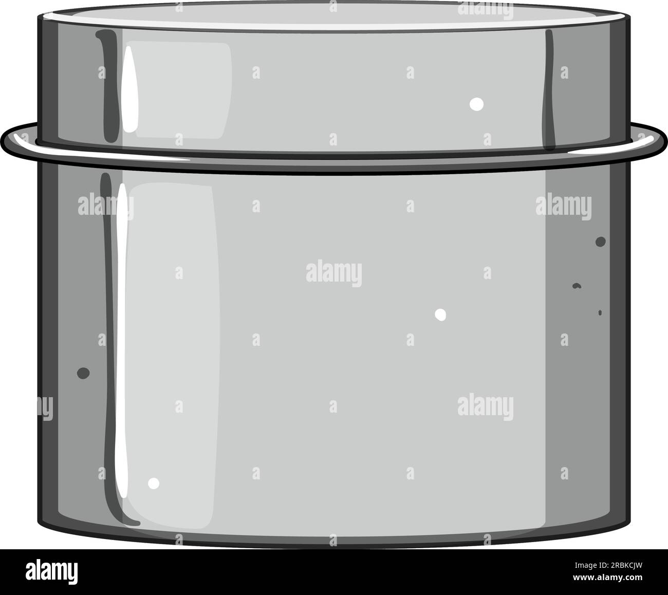 illustrazione vettoriale del cartone animato con latta metallica del cilindro Illustrazione Vettoriale