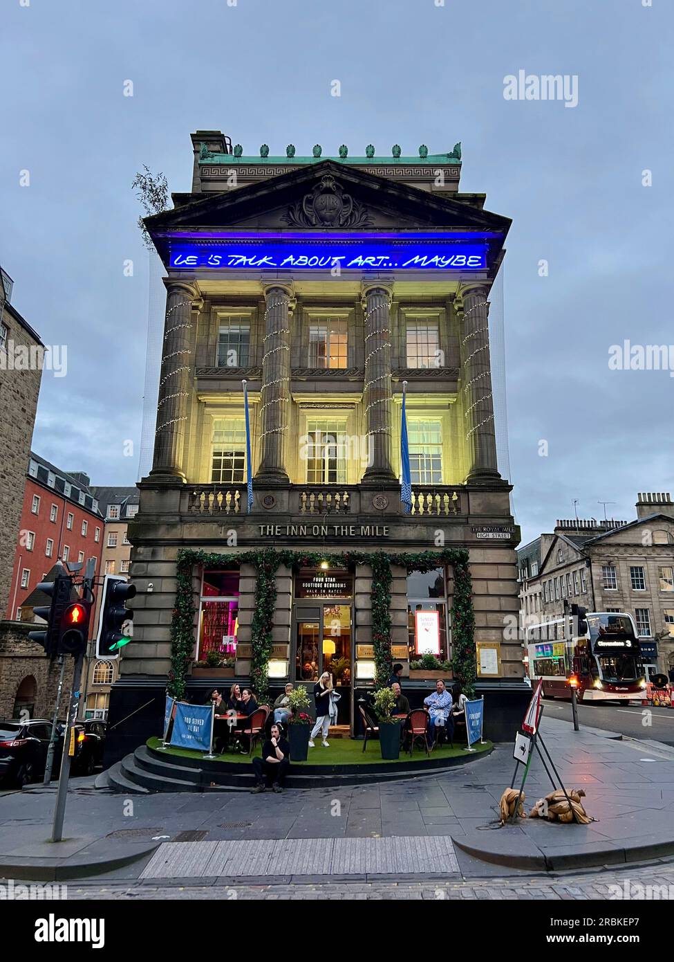 The Inn on the Mile on High Street in Edinburgh Foto Stock