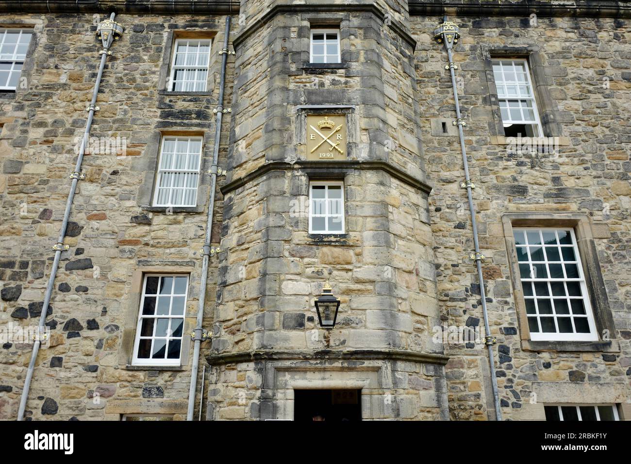 Facciata del Palazzo reale al Castello di Edimburgo in Scozia Foto Stock