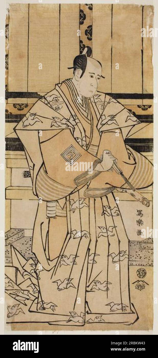 Kabuki Actor Ichikawa Yaozō III nel ruolo di Soga Jūrō Sukenari 1795 di Tōshūsai Sharaku Foto Stock